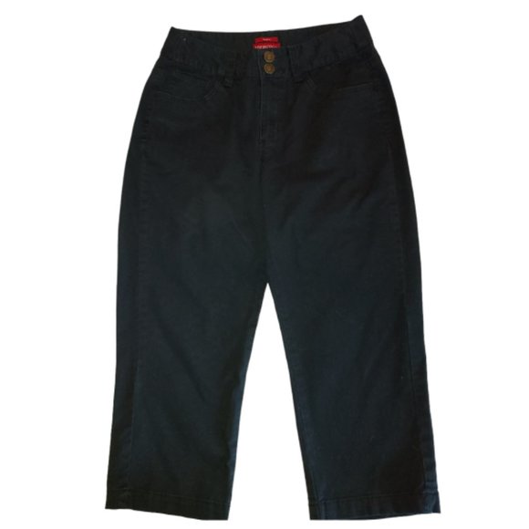 Merona Stretch Black 5 Pocket Capri Jeans Size 2 NWOT - Picture 1 of 4